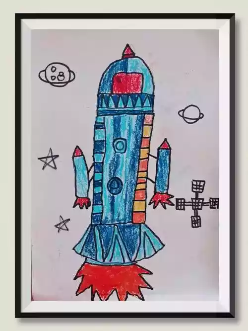 简单又漂亮的火箭画怎么画（教你画超级可爱的运载火箭简笔画）