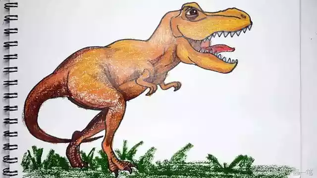 蜡笔画再画恐龙（画可怕的大恐龙漫画）-第5张