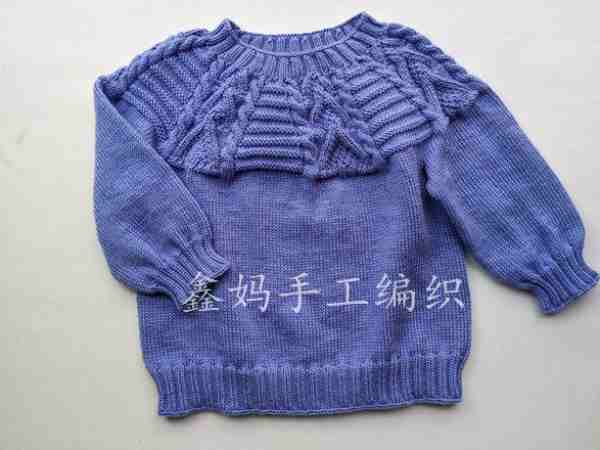 从上往下织的宝宝套头毛衣编织（基础套头宝宝毛衣编织教程）-第4张