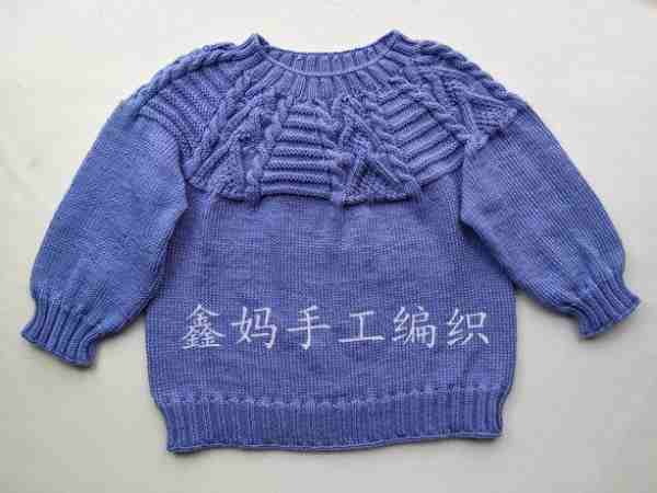 从上往下织的宝宝套头毛衣编织（基础套头宝宝毛衣编织教程）-第8张
