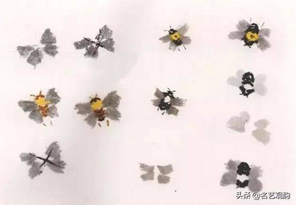 国画技法萧朗先生教你画蜂蝶，国画蜜蜂的最简单的画法-第3张
