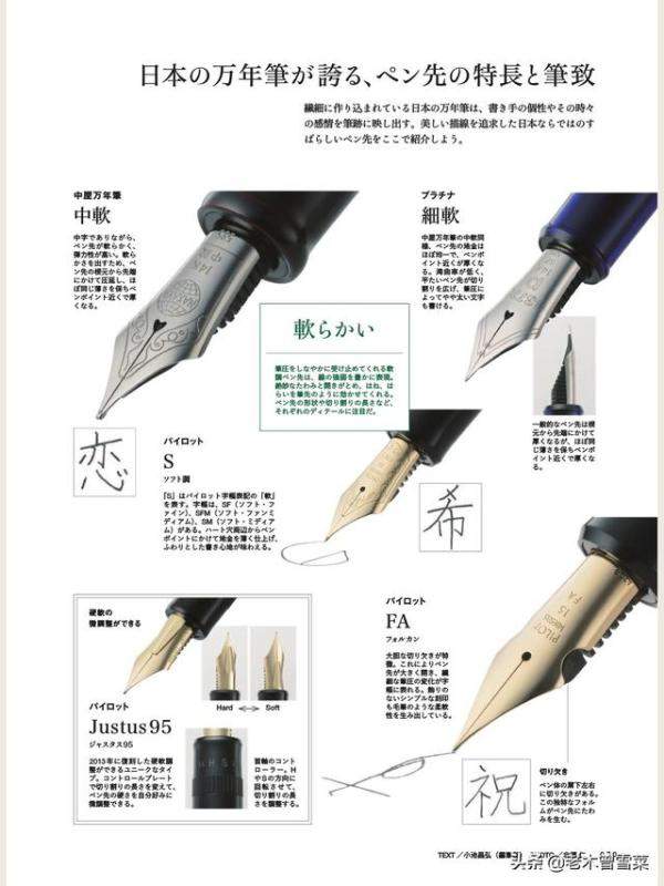 日本万年笔的骄傲，钢笔各大品牌笔尖特点-第2张