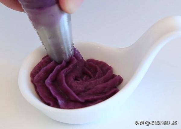 奶香浓郁的紫薯泥，紫薯芋泥辅食-第8张
