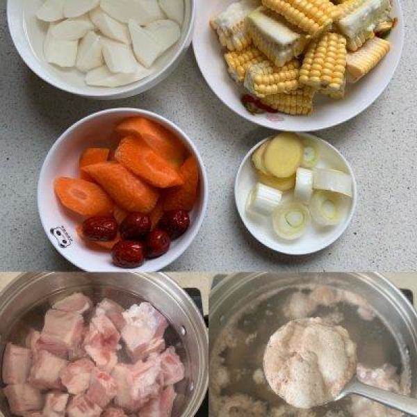 一道菜表白豆果美食，番茄排骨玉米汤最好吃的做法-第2张