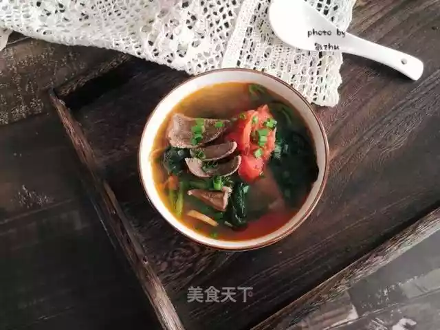 猪肝菠菜番茄汤，猪肝菠菜汤怎么煮的好吃-第22张