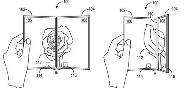 微软新专利可用于确认Surface，微软三折屏专利曝光-第1张