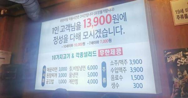在韩国最便宜的自助烤肉店（韩国街头自助烤肉20元）-第3张