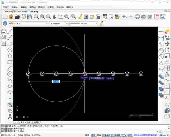 使用CAD两点画圆与定数等分命令绘制练习题（cad给圆等分的画法）-第10张