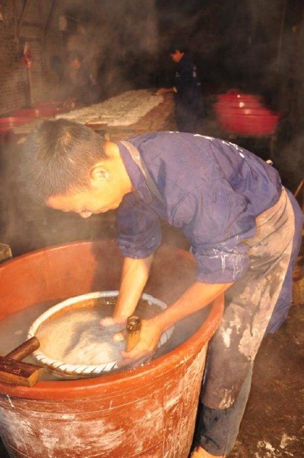 峡江传统米粉制作过程实录，江西手工米粉做法-第6张