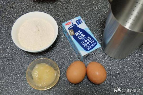 2个鸡蛋1碗面粉巧用平底锅（小孩自己做松饼不用低筋面粉）-第3张