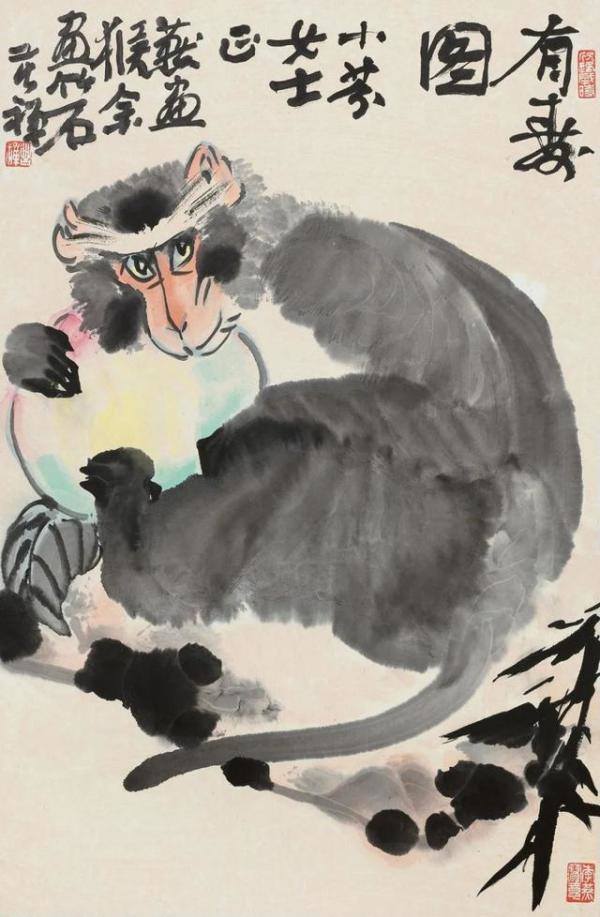 李苦禅笔下的猴子，李苦禅的故事简短-第1张
