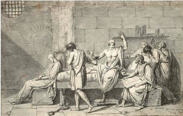 马拉之死之外的大卫，大卫的苏格拉底之死-第5张